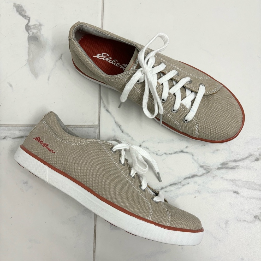 Eddie Bauer Sneakers Womens 8.5 Casual Sport Tan Khaki Neutral Walking